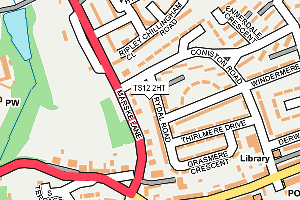 TS12 2HT map - OS OpenMap – Local (Ordnance Survey)