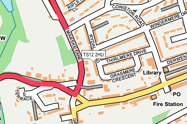 TS12 2HU map - OS OpenMap – Local (Ordnance Survey)