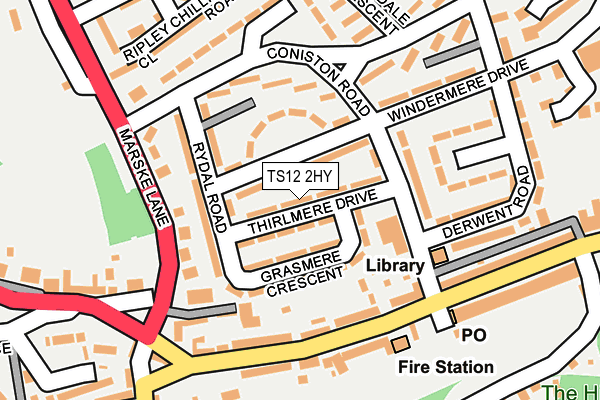 TS12 2HY map - OS OpenMap – Local (Ordnance Survey)