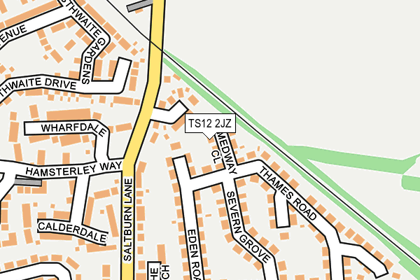 TS12 2JZ map - OS OpenMap – Local (Ordnance Survey)