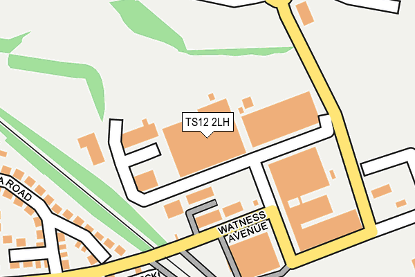 TS12 2LH map - OS OpenMap – Local (Ordnance Survey)