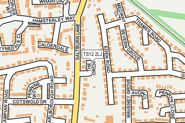 TS12 2LJ map - OS OpenMap – Local (Ordnance Survey)