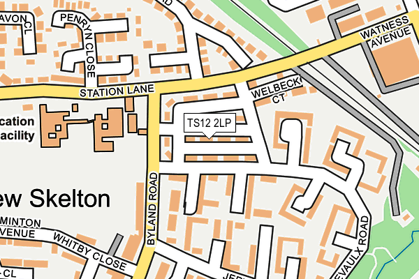 TS12 2LP map - OS OpenMap – Local (Ordnance Survey)