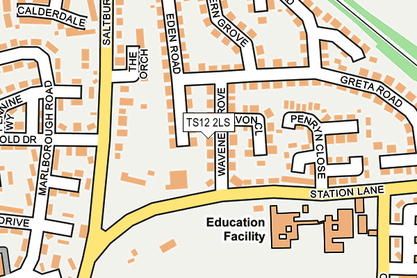 TS12 2LS map - OS OpenMap – Local (Ordnance Survey)