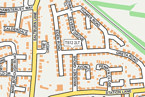 TS12 2LT map - OS OpenMap – Local (Ordnance Survey)