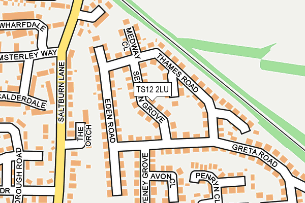 TS12 2LU map - OS OpenMap – Local (Ordnance Survey)