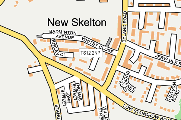 TS12 2NP map - OS OpenMap – Local (Ordnance Survey)