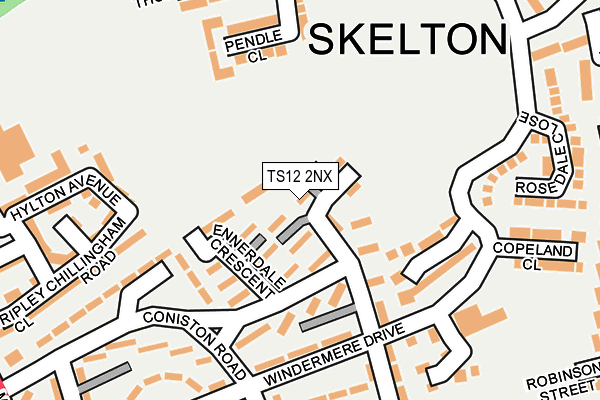 TS12 2NX map - OS OpenMap – Local (Ordnance Survey)