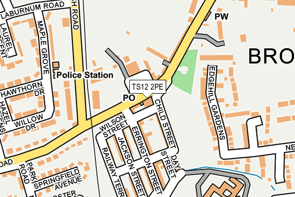 TS12 2PE map - OS OpenMap – Local (Ordnance Survey)