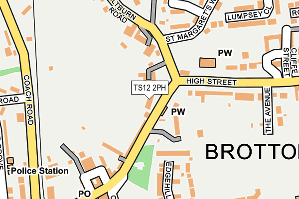 TS12 2PH map - OS OpenMap – Local (Ordnance Survey)