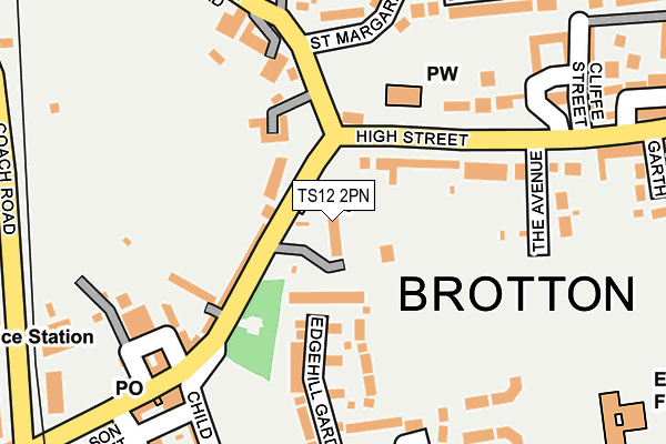 TS12 2PN map - OS OpenMap – Local (Ordnance Survey)