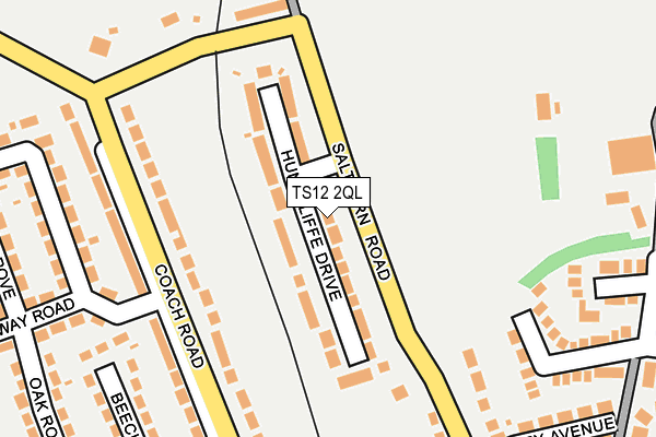 TS12 2QL map - OS OpenMap – Local (Ordnance Survey)