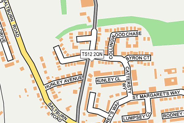 TS12 2QN map - OS OpenMap – Local (Ordnance Survey)