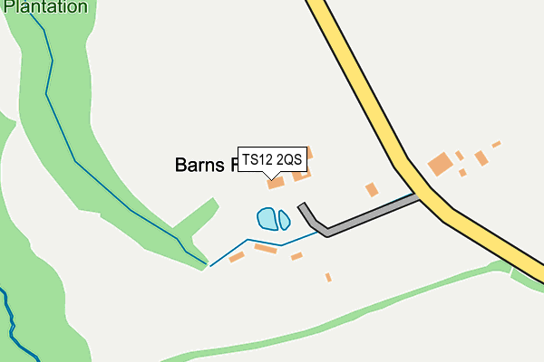 TS12 2QS map - OS OpenMap – Local (Ordnance Survey)