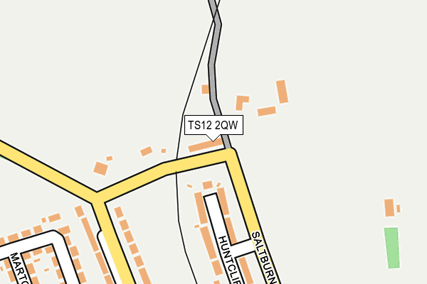 TS12 2QW map - OS OpenMap – Local (Ordnance Survey)