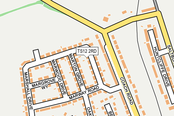 TS12 2RD map - OS OpenMap – Local (Ordnance Survey)