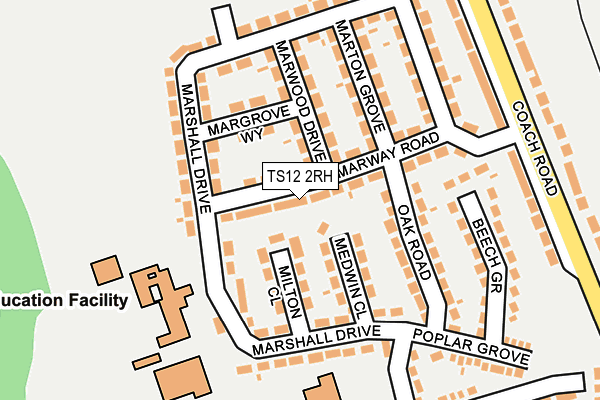 TS12 2RH map - OS OpenMap – Local (Ordnance Survey)