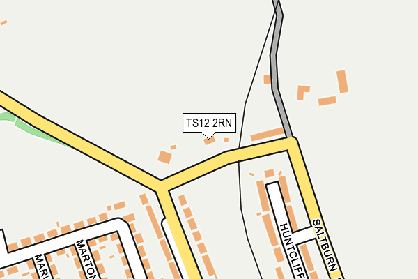 TS12 2RN map - OS OpenMap – Local (Ordnance Survey)