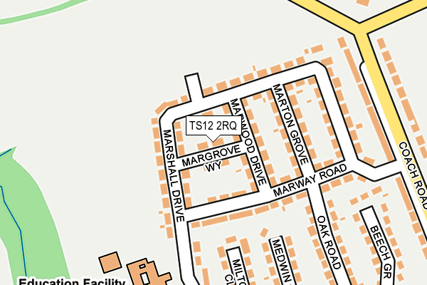 TS12 2RQ map - OS OpenMap – Local (Ordnance Survey)