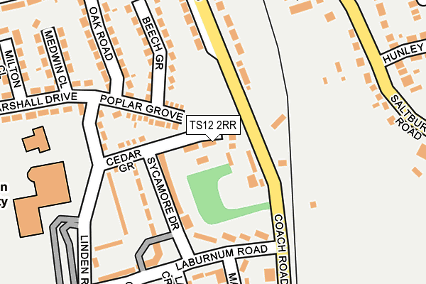 TS12 2RR map - OS OpenMap – Local (Ordnance Survey)