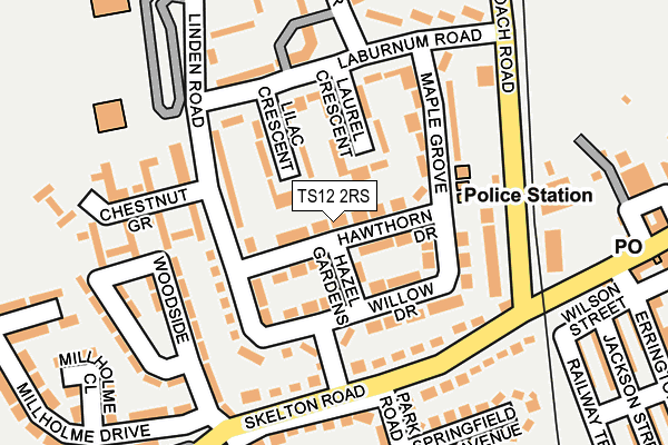 TS12 2RS map - OS OpenMap – Local (Ordnance Survey)