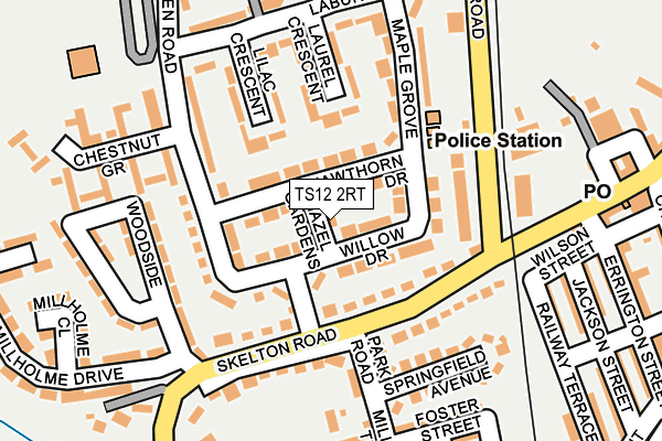 TS12 2RT map - OS OpenMap – Local (Ordnance Survey)