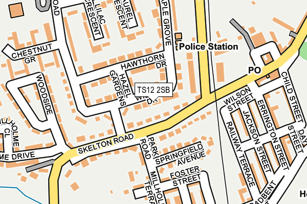 TS12 2SB map - OS OpenMap – Local (Ordnance Survey)
