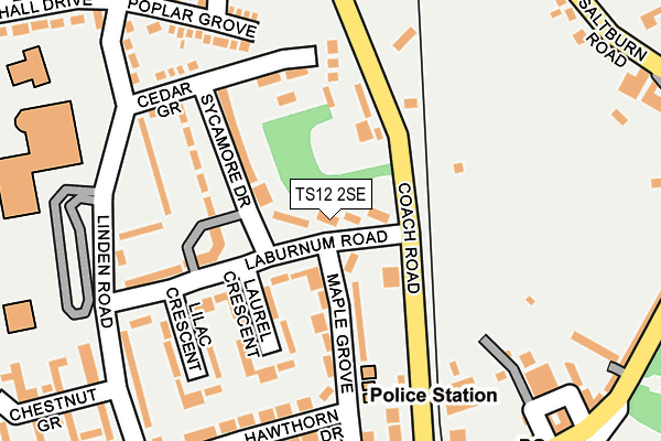 TS12 2SE map - OS OpenMap – Local (Ordnance Survey)