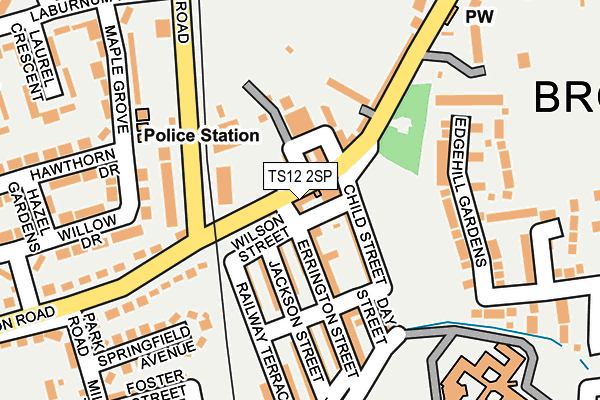 TS12 2SP map - OS OpenMap – Local (Ordnance Survey)