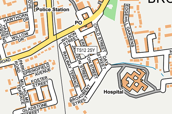 TS12 2SY map - OS OpenMap – Local (Ordnance Survey)