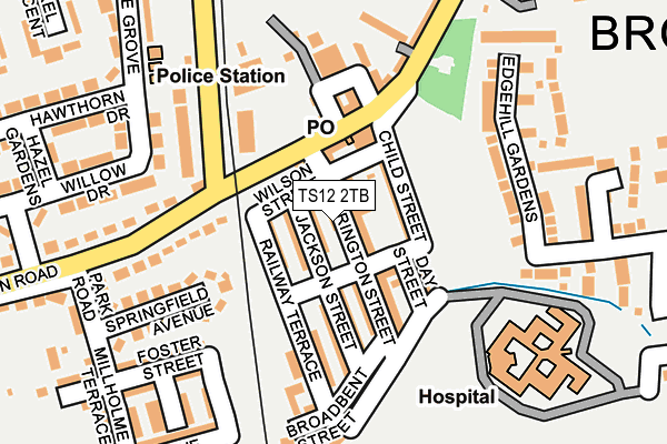 TS12 2TB map - OS OpenMap – Local (Ordnance Survey)