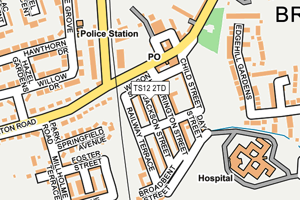 TS12 2TD map - OS OpenMap – Local (Ordnance Survey)