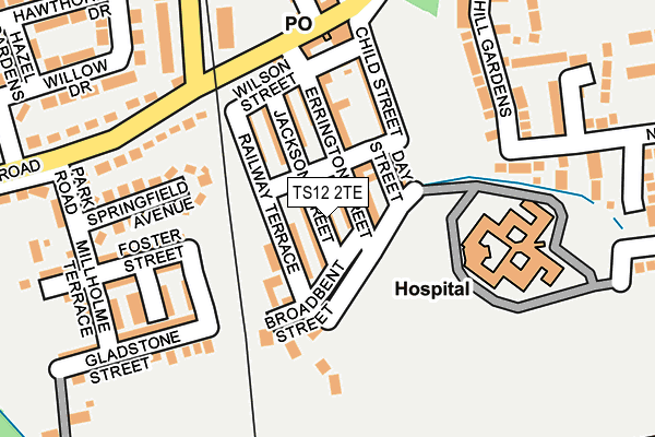 TS12 2TE map - OS OpenMap – Local (Ordnance Survey)