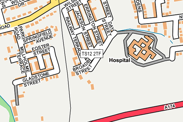 TS12 2TF map - OS OpenMap – Local (Ordnance Survey)