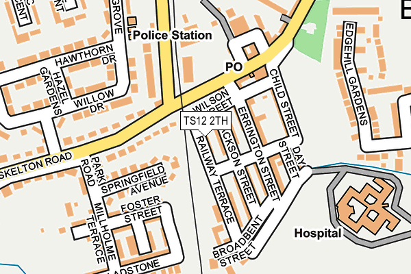 TS12 2TH map - OS OpenMap – Local (Ordnance Survey)