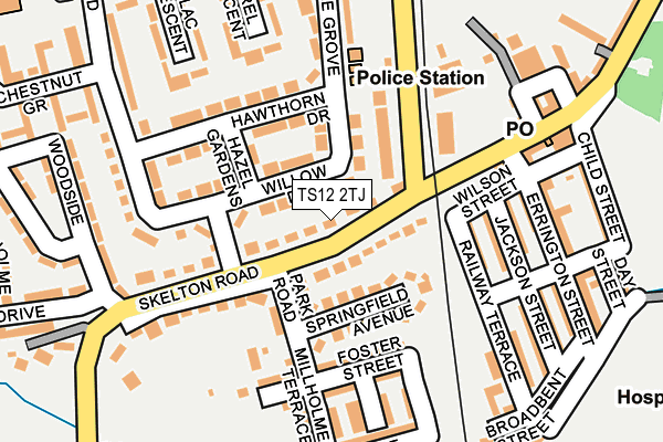 TS12 2TJ map - OS OpenMap – Local (Ordnance Survey)