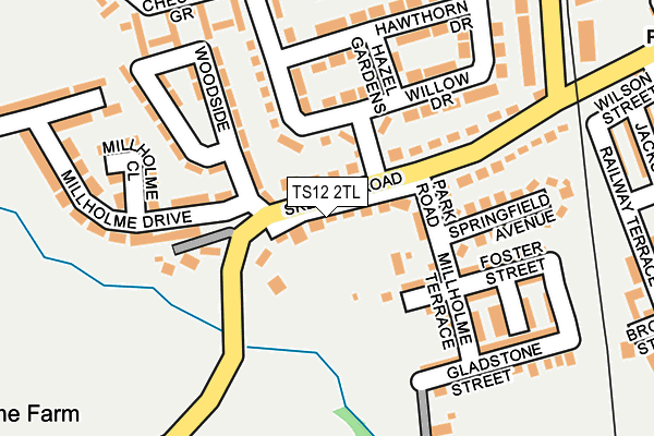 TS12 2TL map - OS OpenMap – Local (Ordnance Survey)