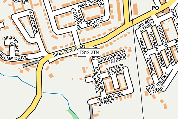 TS12 2TN map - OS OpenMap – Local (Ordnance Survey)