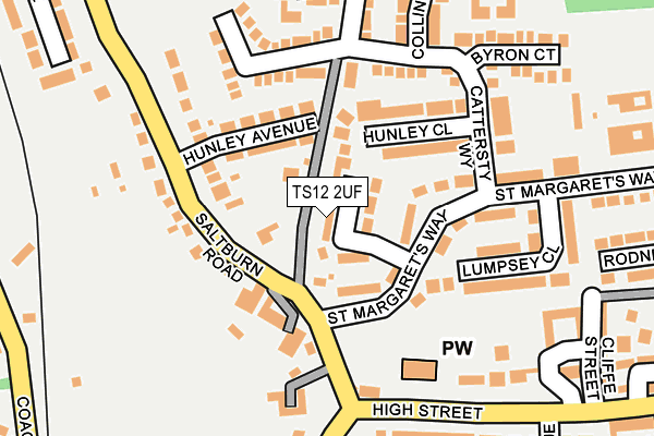 TS12 2UF map - OS OpenMap – Local (Ordnance Survey)