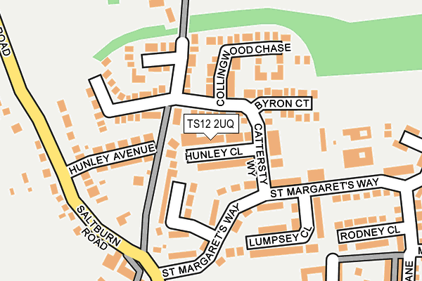 TS12 2UQ map - OS OpenMap – Local (Ordnance Survey)