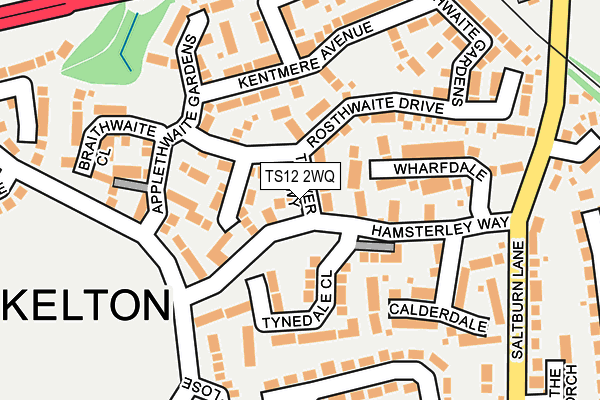 TS12 2WQ map - OS OpenMap – Local (Ordnance Survey)