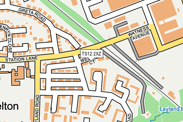 TS12 2XZ map - OS OpenMap – Local (Ordnance Survey)
