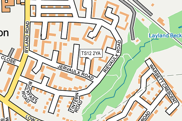TS12 2YA map - OS OpenMap – Local (Ordnance Survey)
