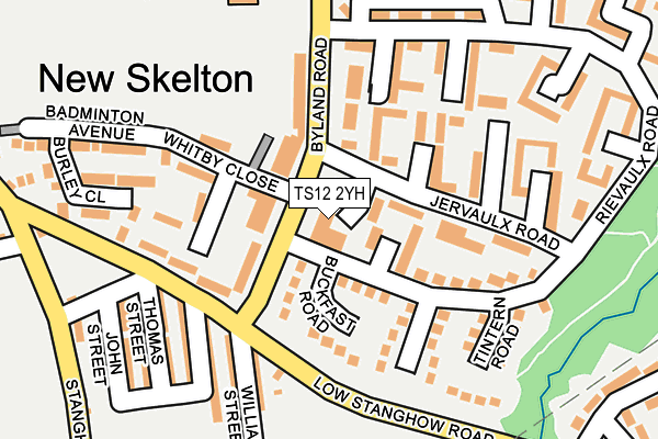 TS12 2YH map - OS OpenMap – Local (Ordnance Survey)