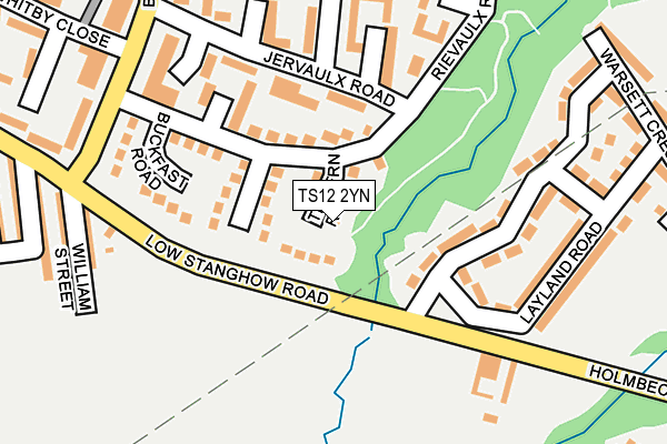 TS12 2YN map - OS OpenMap – Local (Ordnance Survey)
