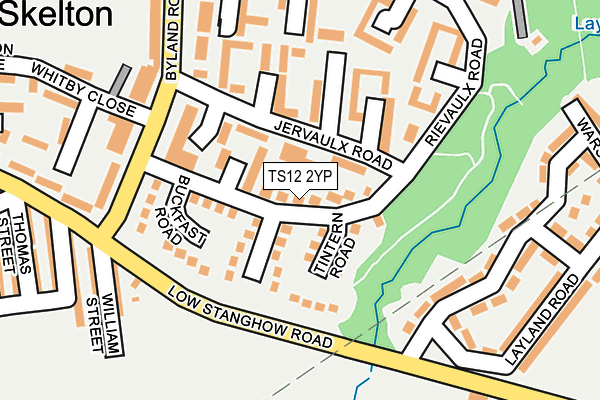 TS12 2YP map - OS OpenMap – Local (Ordnance Survey)