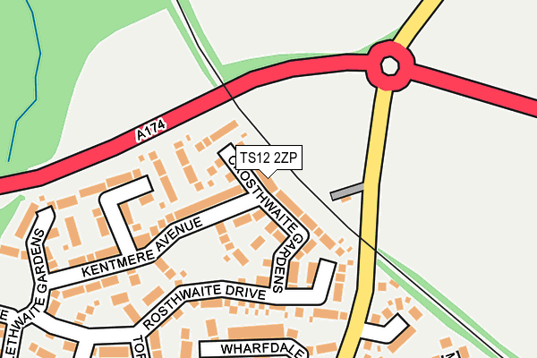 TS12 2ZP map - OS OpenMap – Local (Ordnance Survey)