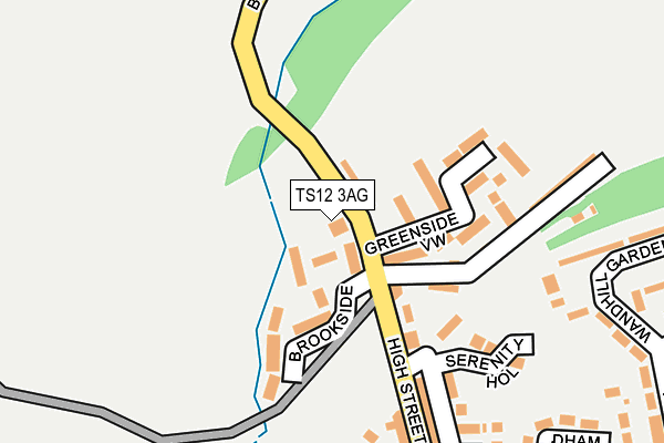 TS12 3AG map - OS OpenMap – Local (Ordnance Survey)