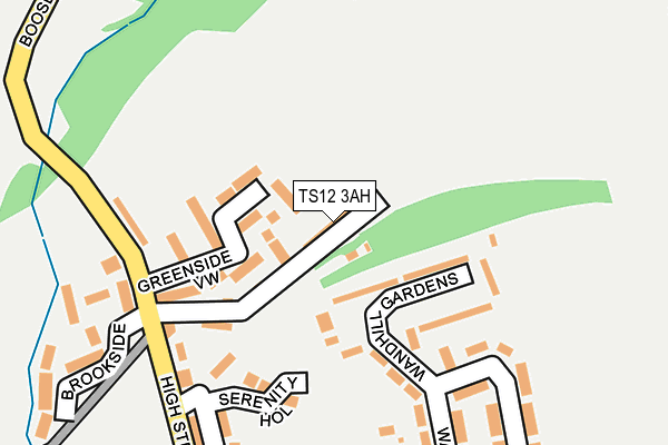 TS12 3AH map - OS OpenMap – Local (Ordnance Survey)