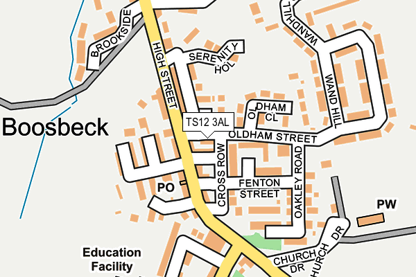 TS12 3AL map - OS OpenMap – Local (Ordnance Survey)